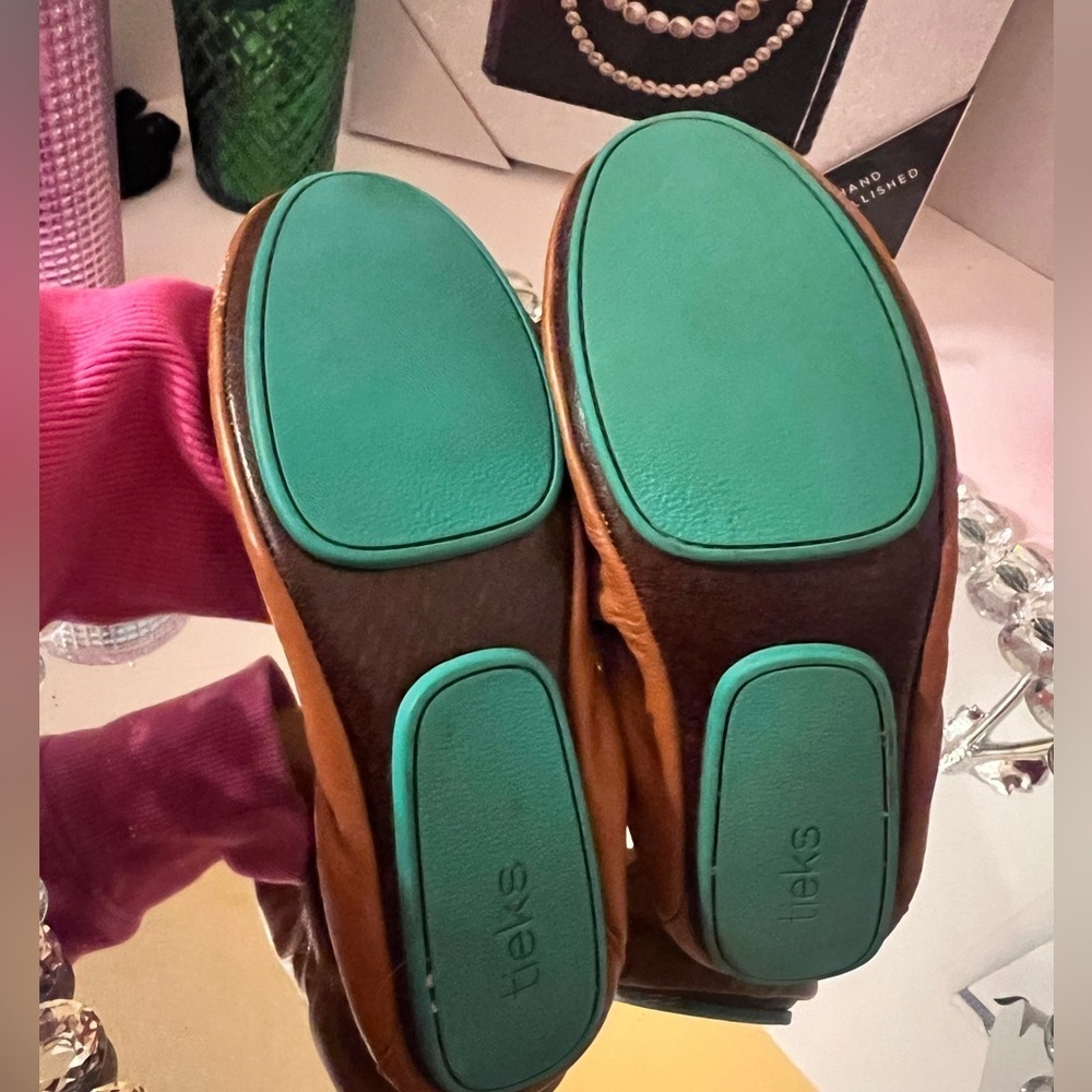 Tieks Gavrieli Ballet Flats Brown Leather Slip On Comfort Shoes Women’s Sz 7 - Picture 4 of 6